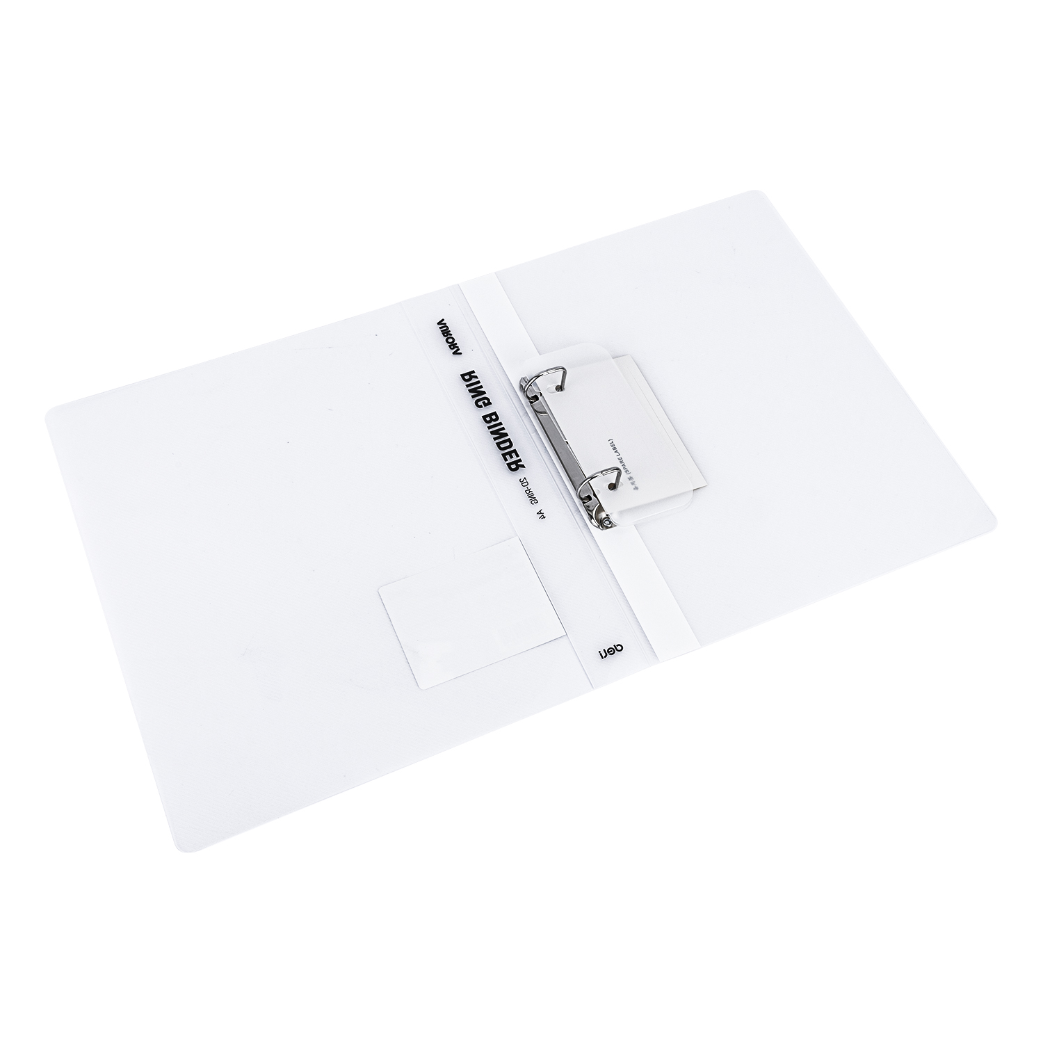 Caiet Mecanic A4 2 Inele 15mm/20mm Coperta Flexibila Alb Translucid Deli