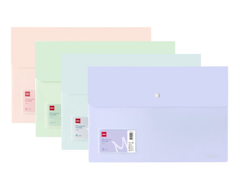 Mapa Cu Buton Si Buzunar Exterior A4 Culori Macaron Deli