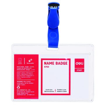 Ecuson Orizontal Cu Clips 90*54mm Deli