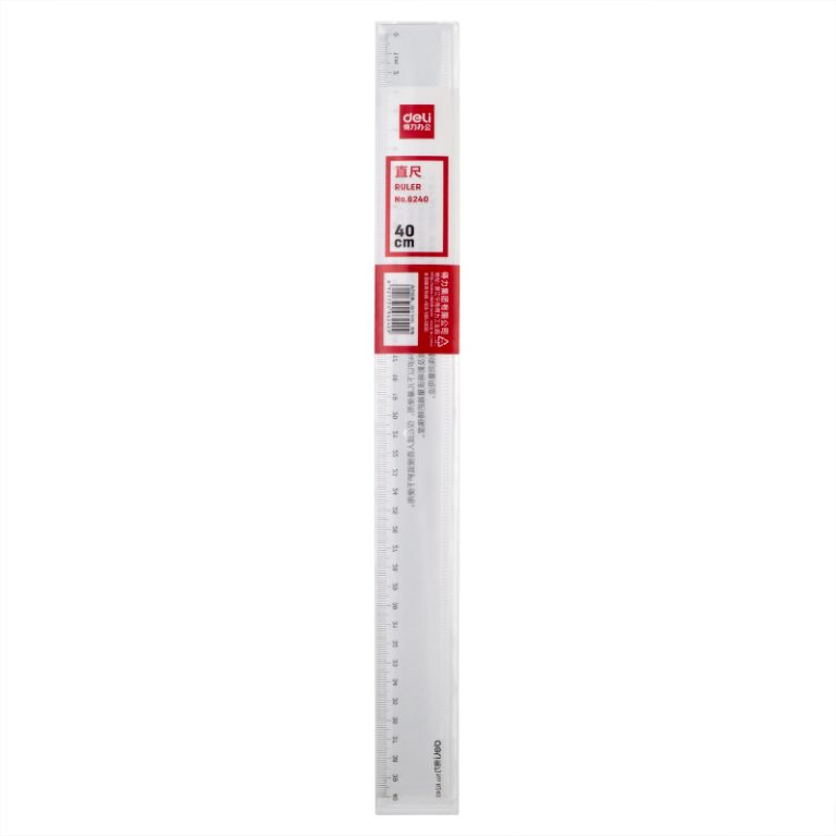 Rigla 40cm Transparenta Deli