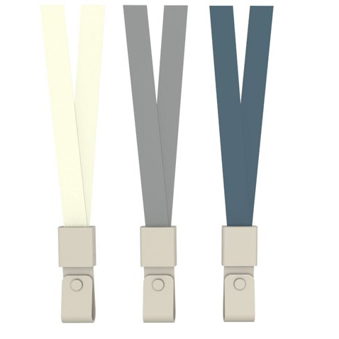 Snur Textil Pentru Ecuson Gri Capsa Pvc 450*10mm 12 Buc/Set Deli