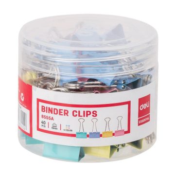 Clips Hartie 19mm Color 40 Buc/Cut. Plastic Deli