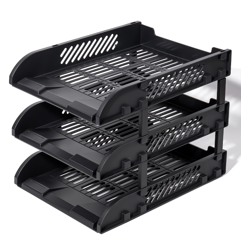 Tavite Suprapozabile Cu Distantier 3Buc/Set Negre Deli