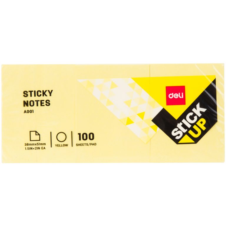 Notes Adeziv 3*38*51mm Galben 100 File Deli