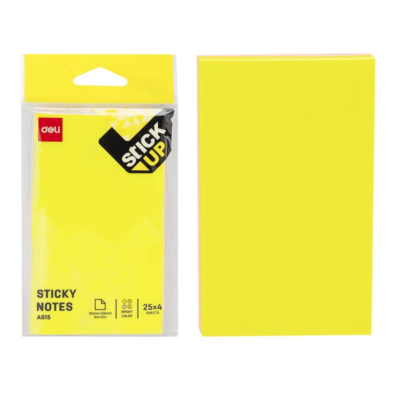Notes Adeziv 76*126mm Div. Culori Pastel Polybag Deli