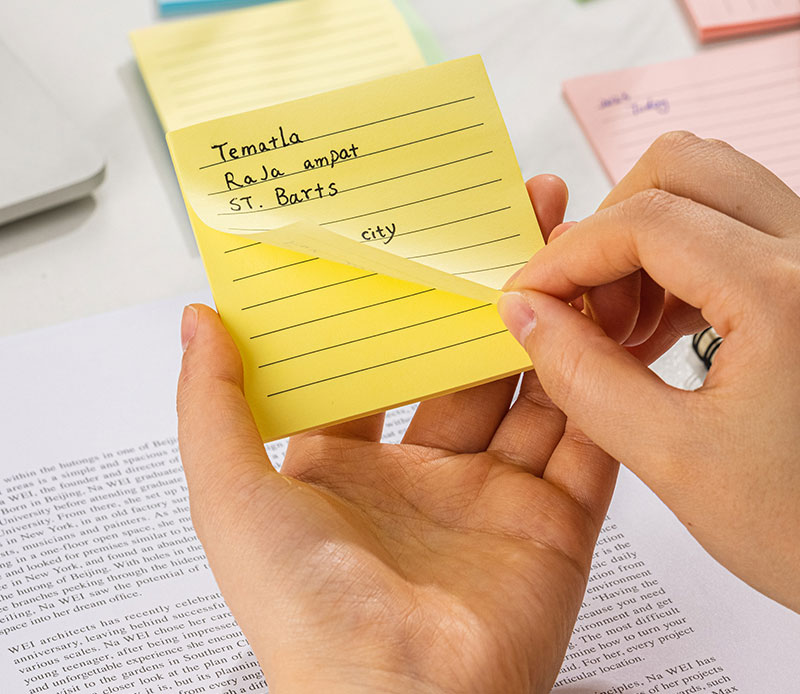 Notes Adeziv 76 X 101mm 4 X 25 File R-V-G-A Liniat Deli