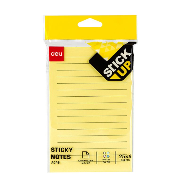 Notes Adeziv 101*152mm 4*25 File R-V-G-A Liniat Deli