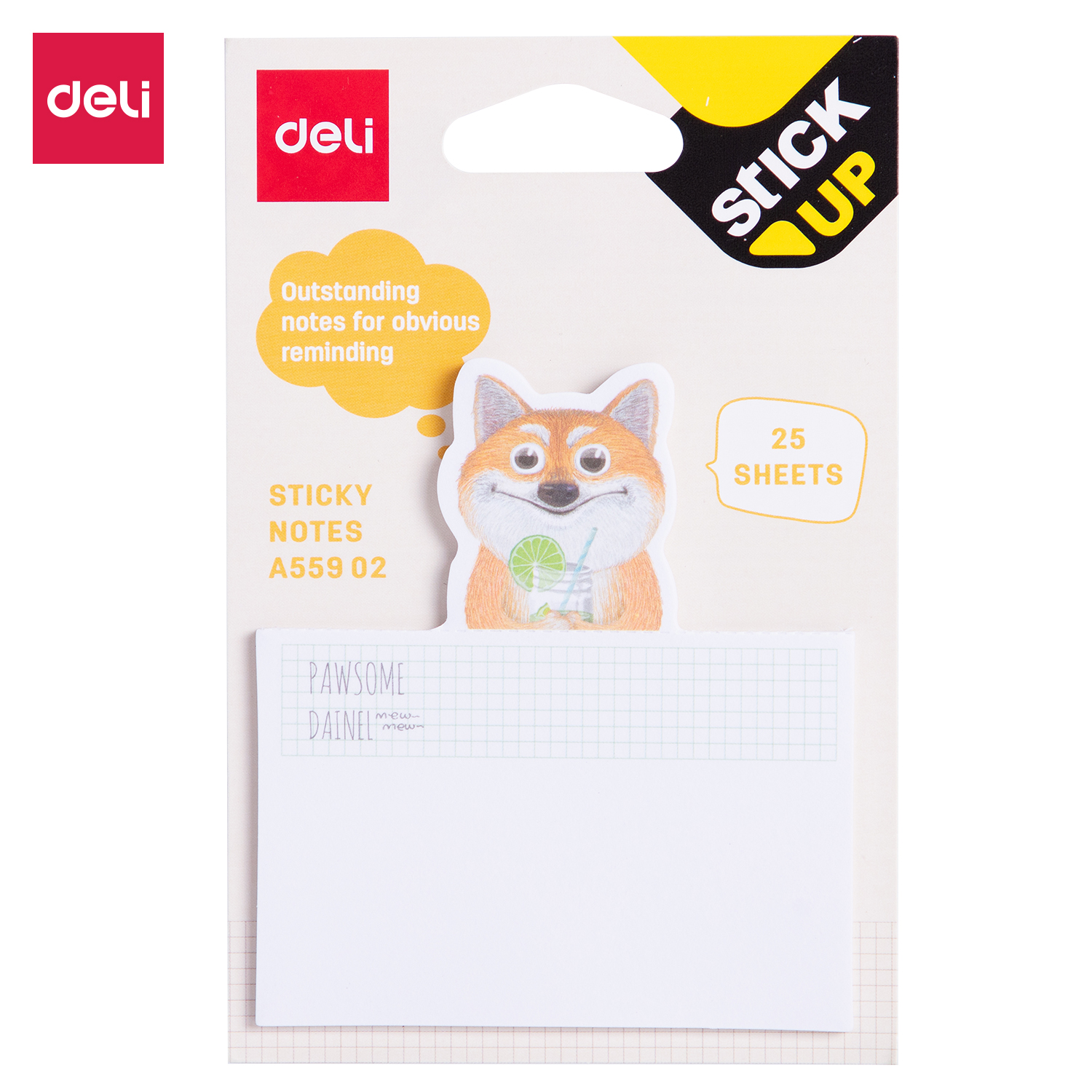 Notes Adeziv Pisici/Catei 75*84mm 25 File Deli