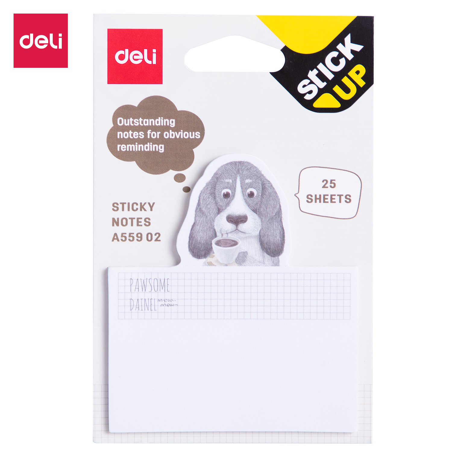 Notes Adeziv Pisici/Catei 75*84mm 25 File Deli