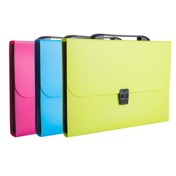 Servieta Plastic Cu Maner 7 Compartimente Diverse Culori Neon Deli