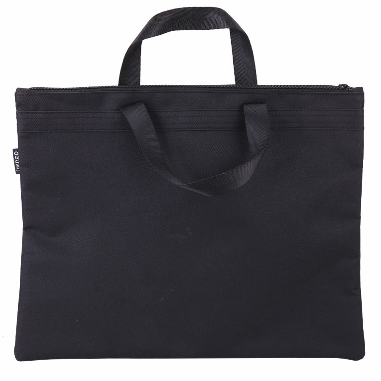 Servieta Material Textil 2 Fermoare Neagra Deli