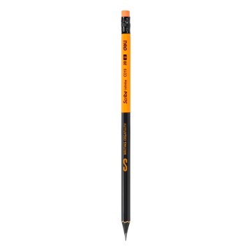 Creion Grafit Cu Guma Lemn Negru 2B Deli