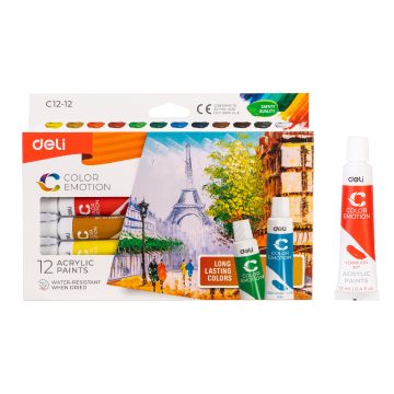Culori Acrilice 12 Culori 12ml Deli