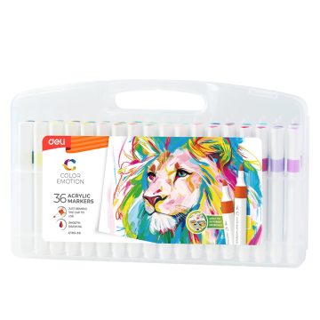 Markere Acrilice Set 36 Culori Color Emotion Deli