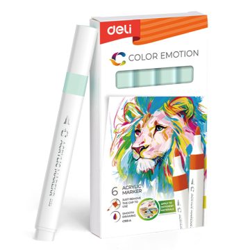 Marker Acrilic Vernil Color Emotion Deli