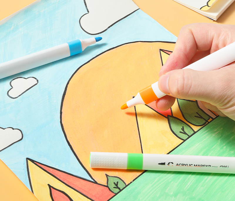 Marker Acrilic Galben Lamaie Color Emotion Deli