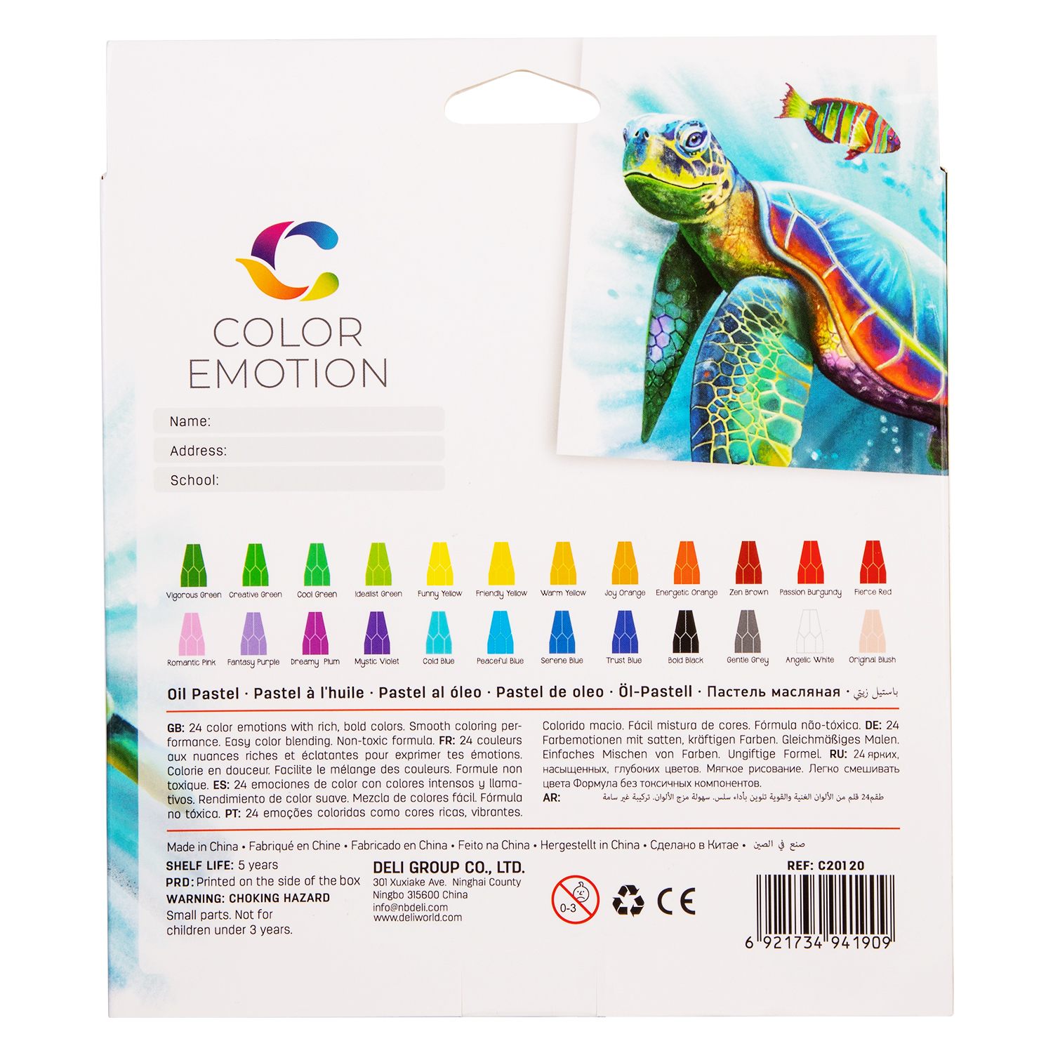 Creioane Ulei Pastel 24 Culori Color Emotion Deli