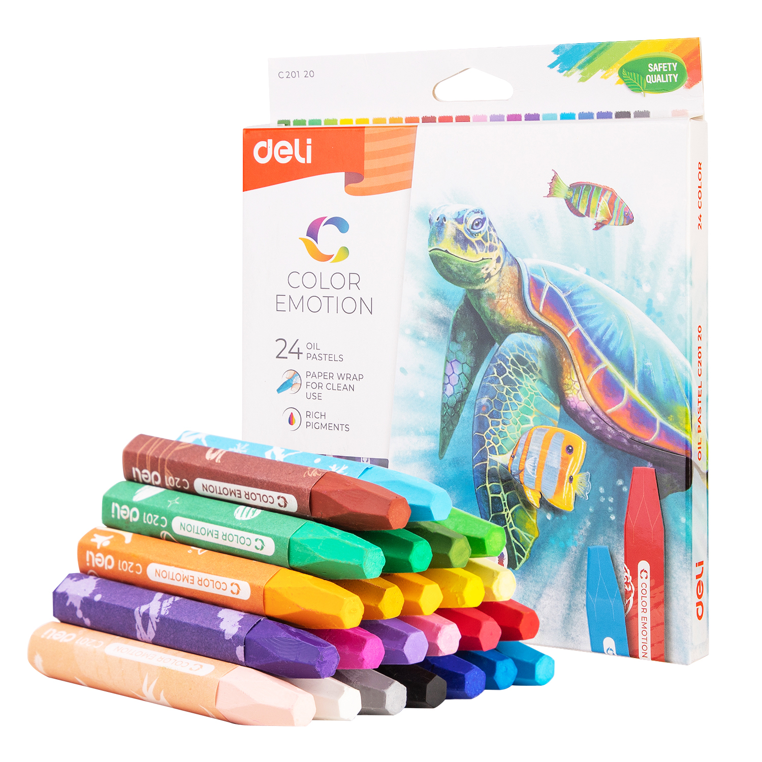 Creioane Ulei Pastel 24 Culori Color Emotion Deli