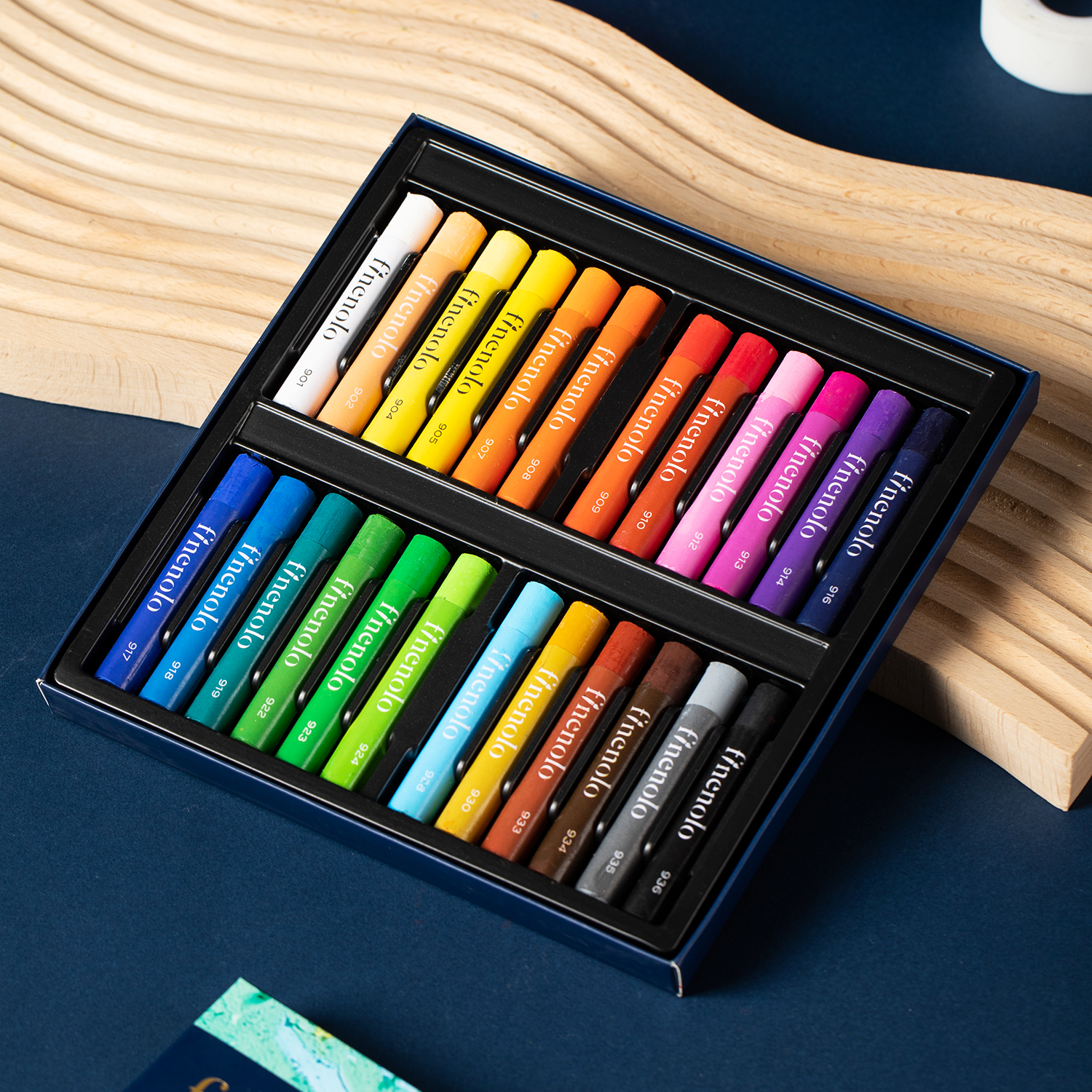 Creioane Ulei Pastel Profesionale 24 Culori Finenolo Deli