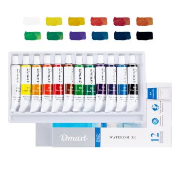 Tempera Acuarela 12 Culori 12ml Dmast By Pebeo