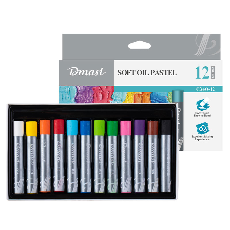 Creioane Ulei Pastel Profesionale 12 Culori Dmast By Pebeo