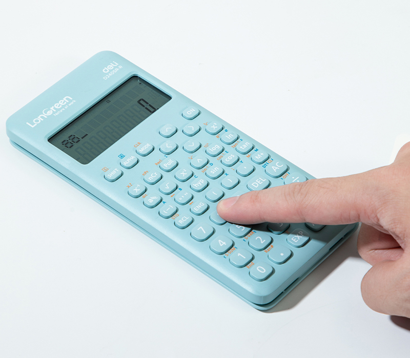 Calculator Stiintific 12Dig 240F Bleu Longreen Plastic Reciclat Deli
