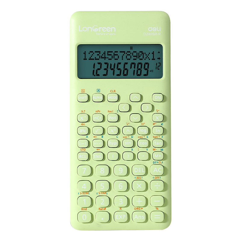 Calculator Stiintific 12Dig 240F Vernil Longreen Plastic Reciclat Deli