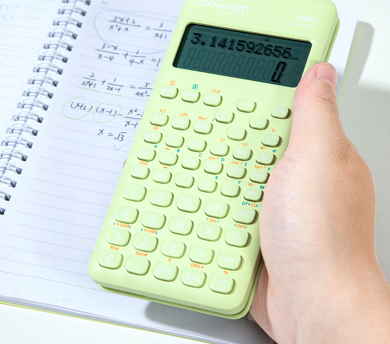 Calculator Stiintific 12Dig 240F Vernil Longreen Plastic Reciclat Deli