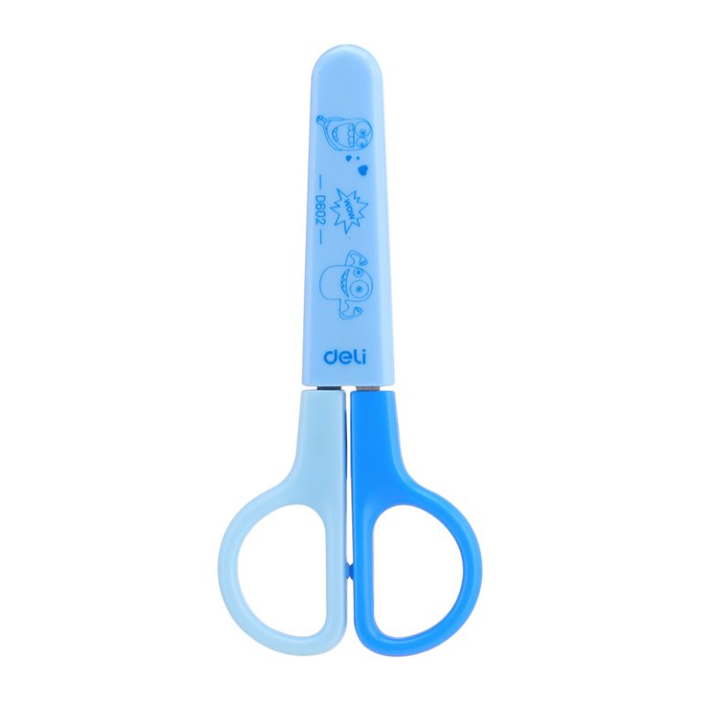 Foarfeca Scolara 12cm Cu Protectie Plastic Deli