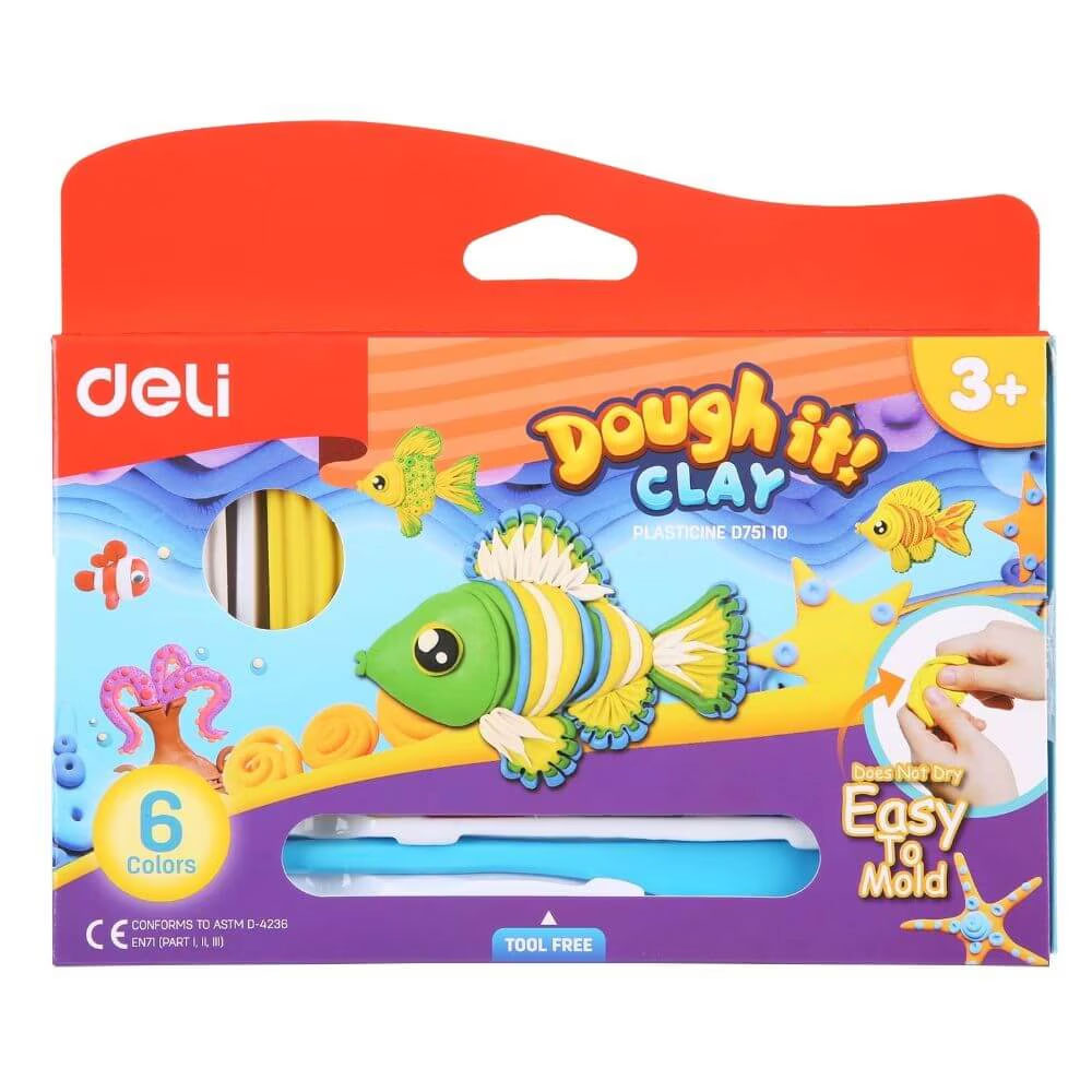 Plastilina 6 Culori 120g Deli