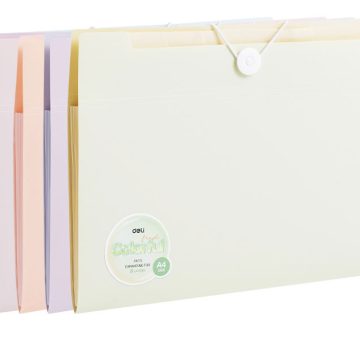 Mapa Plastic Cu Elastic 7 Separatoare Diverse Culori Macarons Deli
