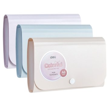 Mapa Plastic A6 12 Separatoare Pastel Deli