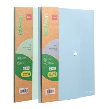 Mapa Material Eco Din Fibre De Grau Cu 7 Separatoare Si Buton Culori Asortate Deli