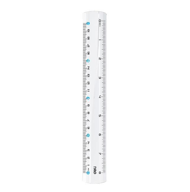 Rigla 20cm Transparenta Deli
