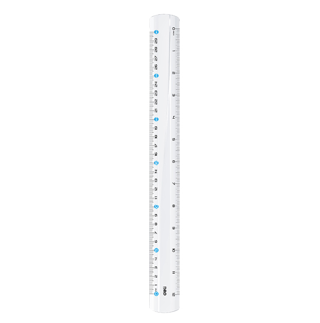 Rigla 30cm Transparenta Deli