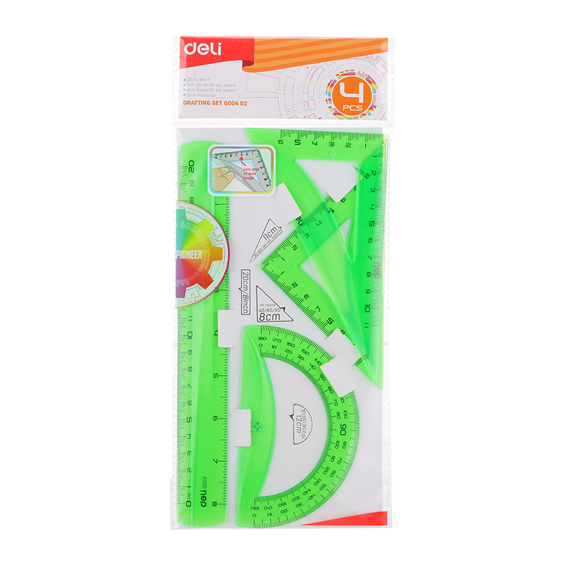 Set Geometrie 4 Piese Color Eg00402 Deli