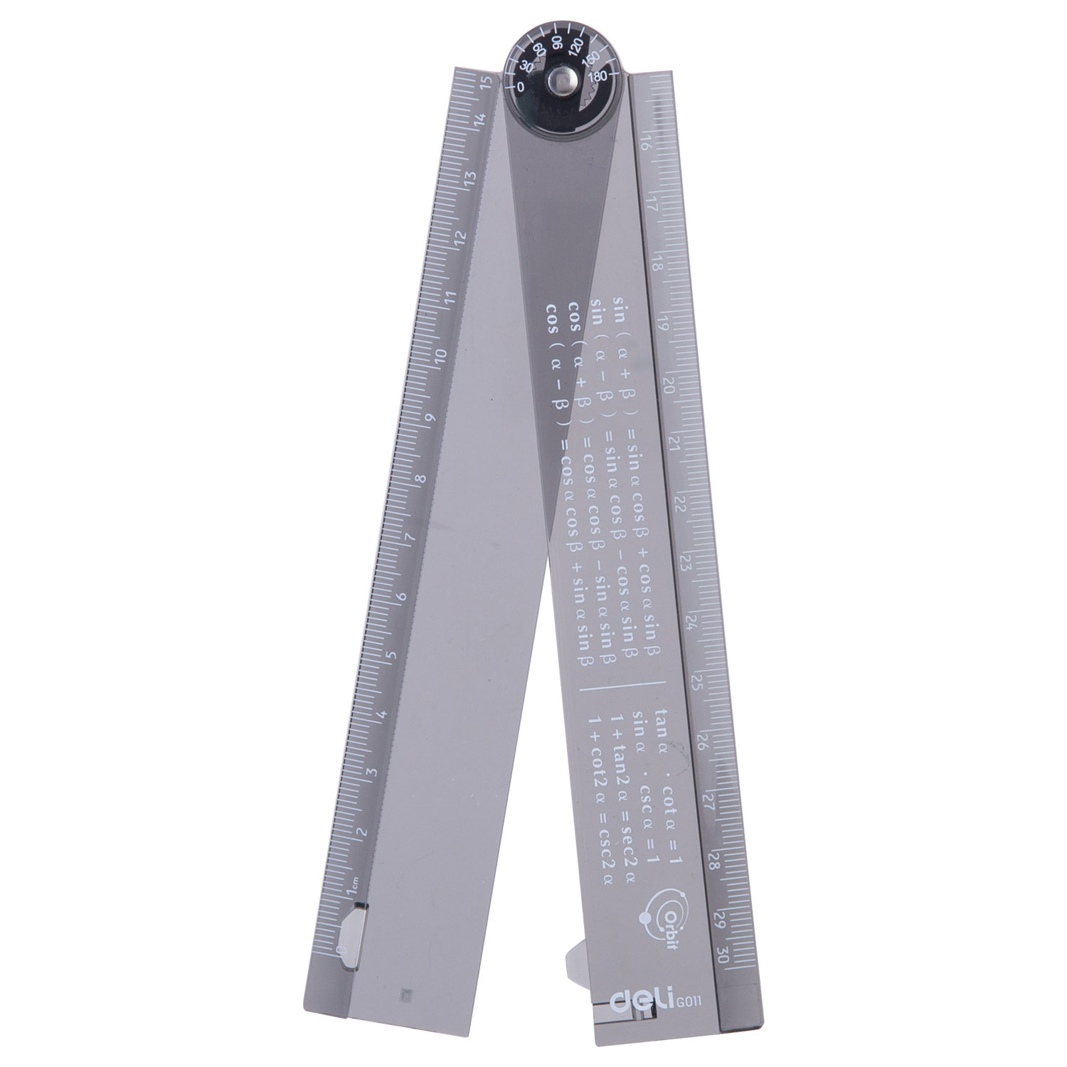 Rigla Smart Pliabila 30cm Neagra Transparenta Deli