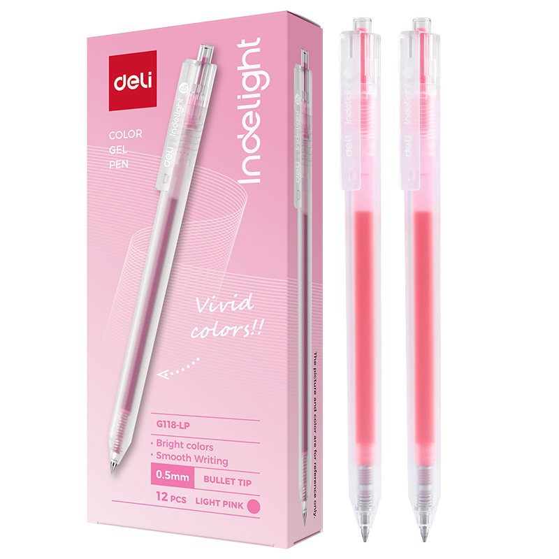 Pix Cu Gel Cu Mecanism 0.5mm Roz Deschis Deli