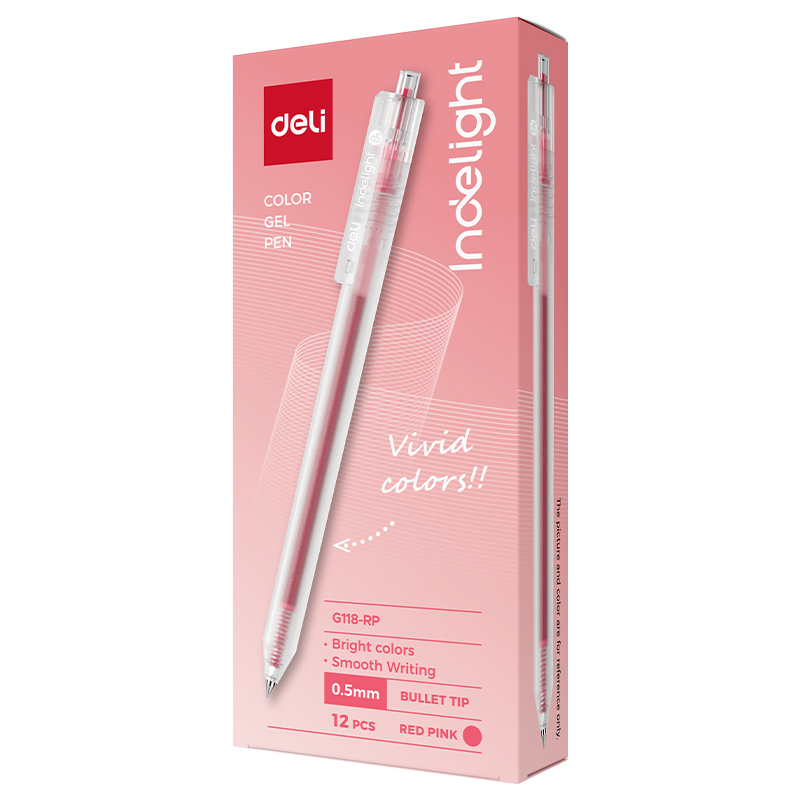 Pix Cu Gel Cu Mecanism 0.5mm Roz-Rosu Deli