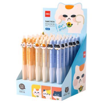Roller Erasable 0.5mm Albastru 0.5mm Pisici Deli