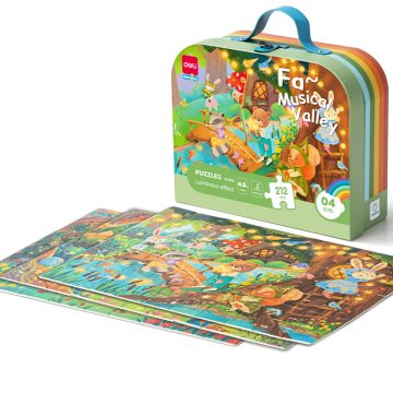 Puzzle Geanta Cadou 212 Piese Efect Luminos Valea Muzicala 4.5+ Deli