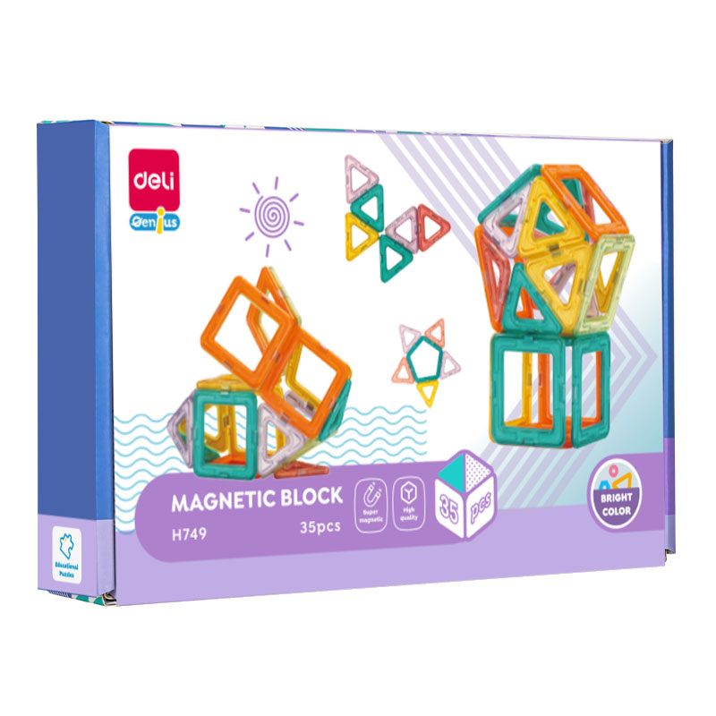 Joc Blocuri Magnetice 35 Piese Deli