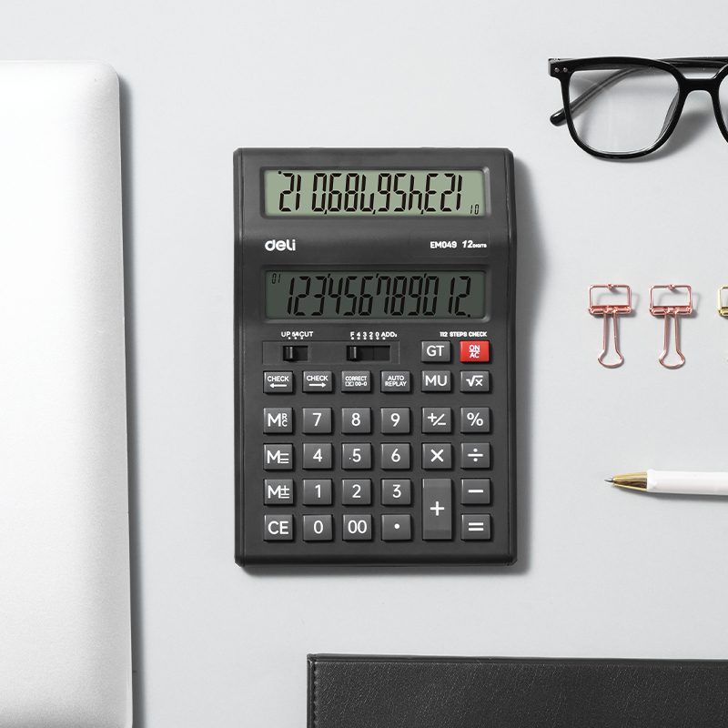 Calculator Birou 12 Dig Display Dublu M049 Deli
