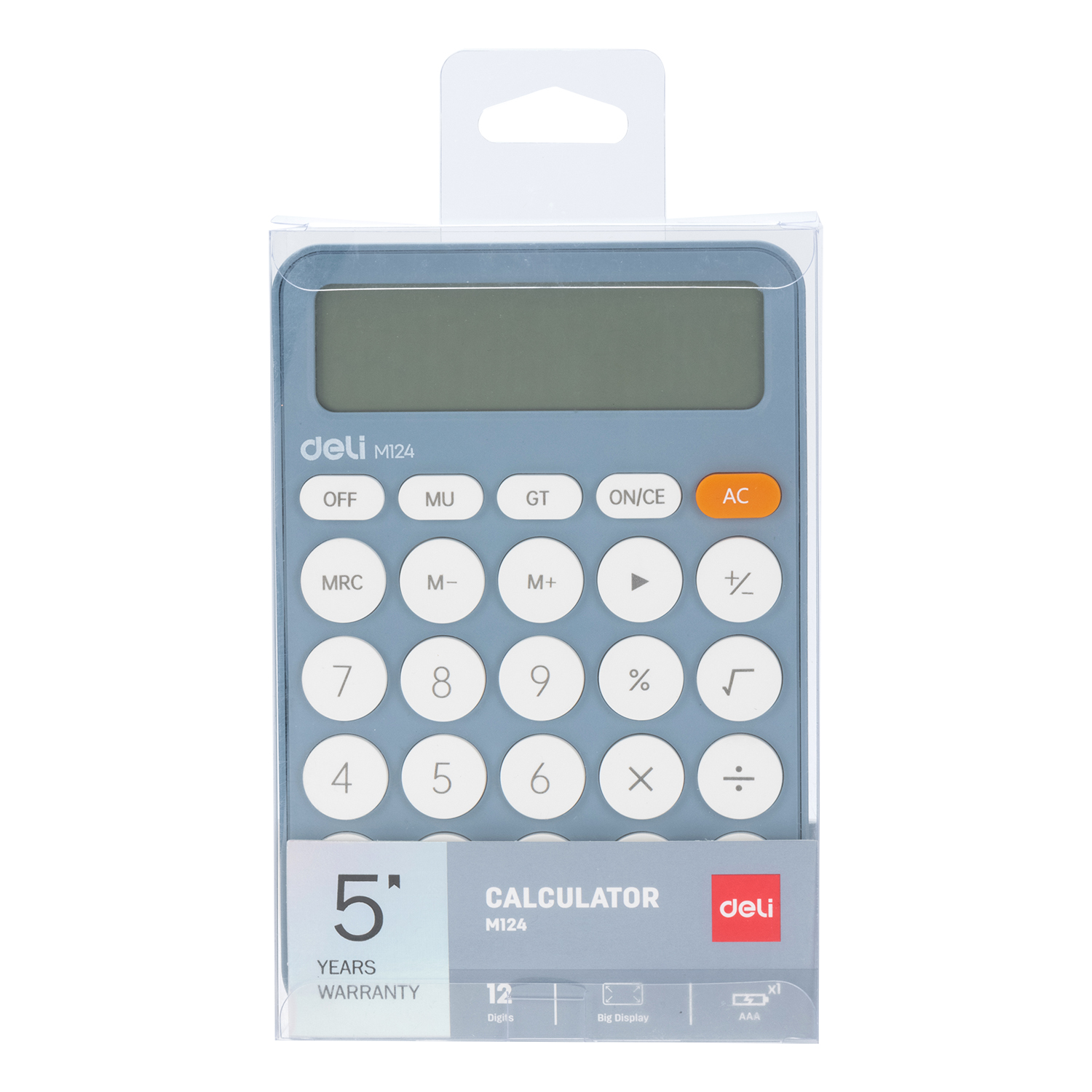 Calculator Birou 12Dig Plastic Fashion Em124 Bleu Deli
