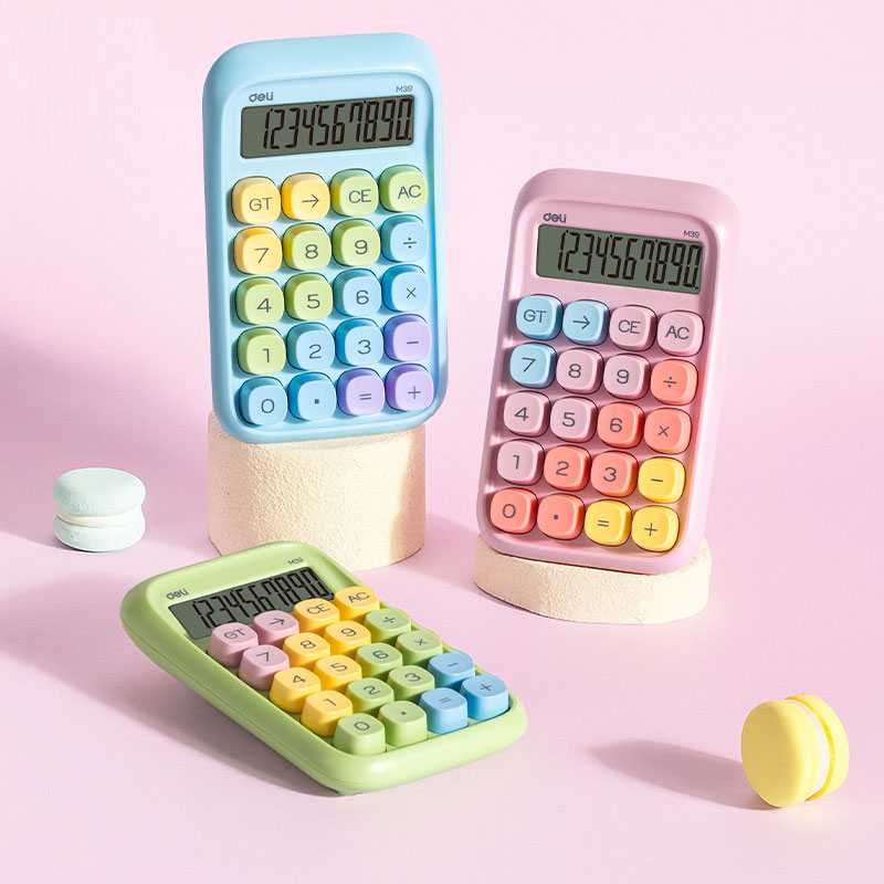 Calculator Birou 10Dig Taste Multicolore Roz Deli