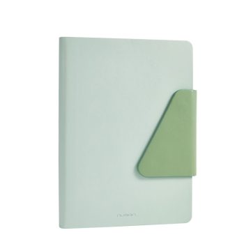 Caiet Birou A5 96 File Dictando Coperta Piele Si Clapeta Nusign Verde Deli