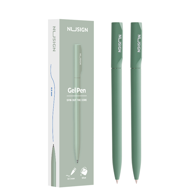 Pix Cu Gel Cu Mecanism 0.5mm Albastru Nusign Corp Verde Deli