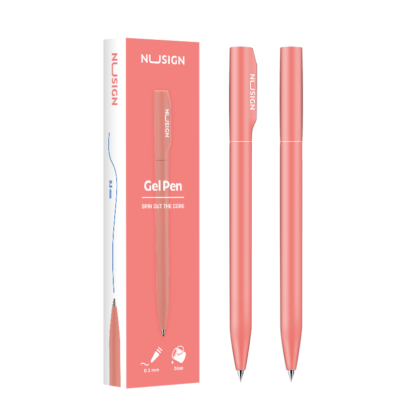 Pix Cu Gel Cu Mecanism 0.5mm Albastru Nusign Corp Roz Deli