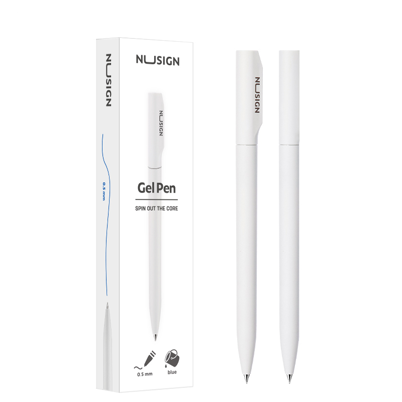 Pix Cu Gel Cu Mecanism 0.5mm Albastru Nusign Corp Alb Deli