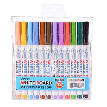 Marker Whiteboard Slim Set 12 Buc Deli